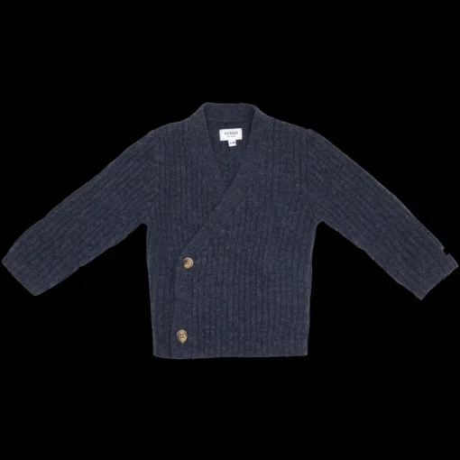 Elo Merino Wool Cardigan | Night Blue Melange