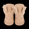 Kapi Exclusive Booties | Fluffy Bunny | Light Rust Leather