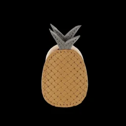 Nanoe Fruit Hair Tie | Pineapple | Caramel Stamped Nubuck