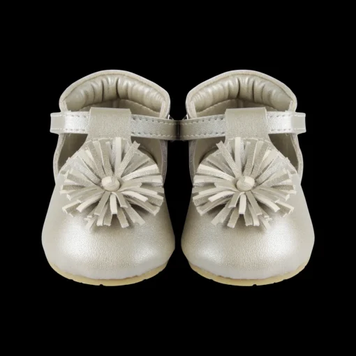 Poms Shoes | Champagne Metallic Leather
