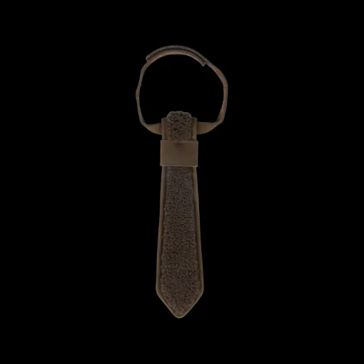 Qarnold Tie | Hazelnut Curly Faux Fur
