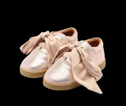 Qemilia Organza Sneakers | Powder Metallic Leather