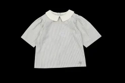 San Blouse | Light Grey Striped