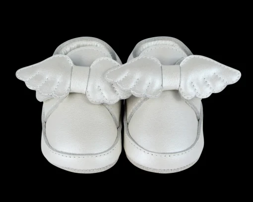 Sela | Off White Metallic Leather