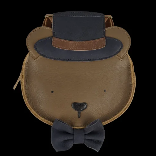 Tishi Schoolbag | Bear | Cognac Classic Leather