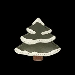 Wonda Hairclip | Christmas Tree | Olive Leather